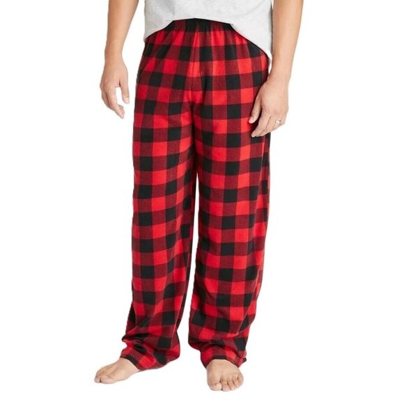 Wondershop Men's Red Buffalo Plaid Super Soft Fleece Pajama Pants -- 4XL 52/54 - Picture 1 of 5
